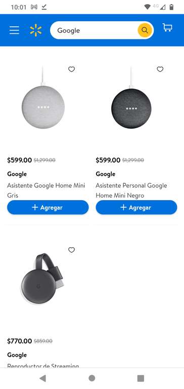 Walmart: Google Home Mini $399 (Leer Descripción)