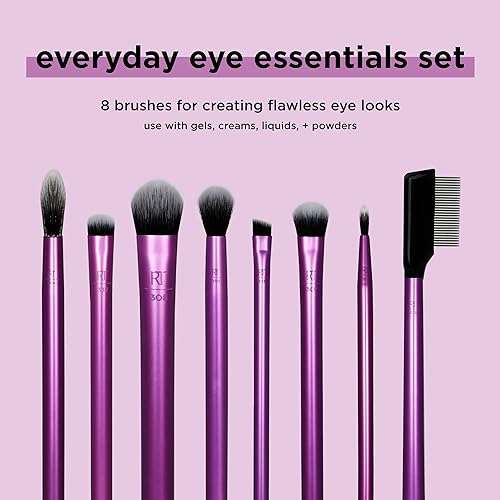 Amazon: Real Techniques, Set de Brochas de Maquillaje para Ojos