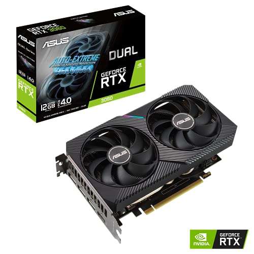 Tarjeta Gráfica Asus Nvidia GeForce RTX 3060 V2 Edición OC, DUAL-RTX3060-O12G-V2, 12GB GDDR6