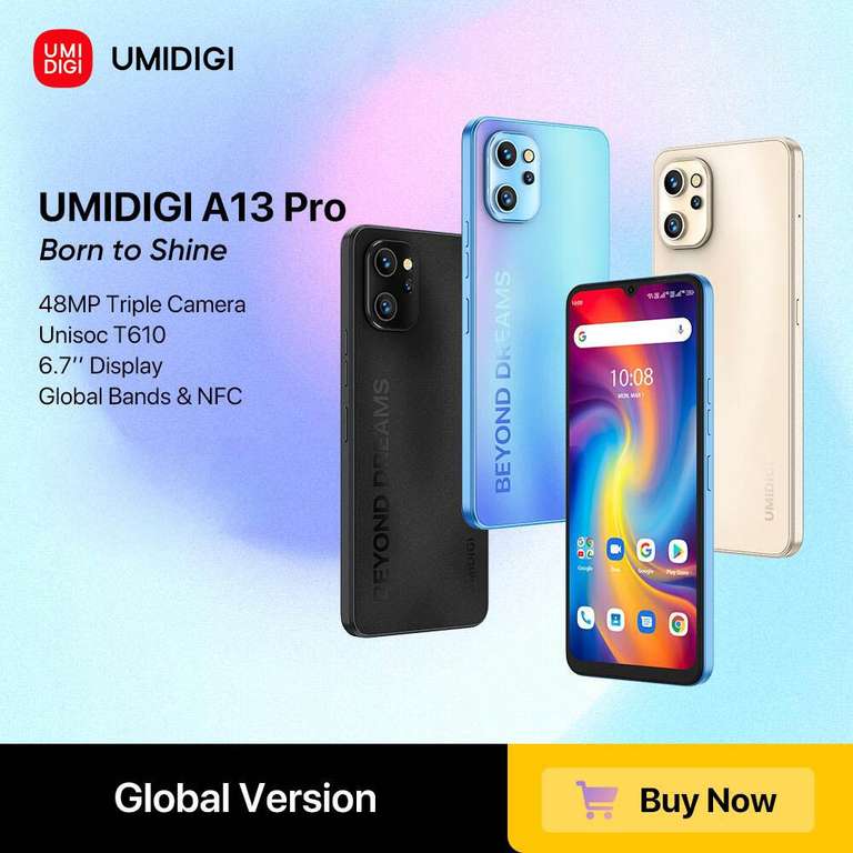 Linio Celular UMIDIGI A13 Pro 6GB 128GB NFC 48MP 5150mAh Battery Smartphone