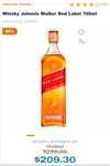 Chedraui: Whisky Johnnie Walker Red Label 700 ml