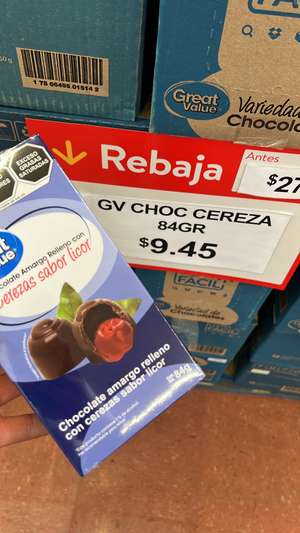 Walmart Juriquilla Qro: Cocholates con relleno cereza