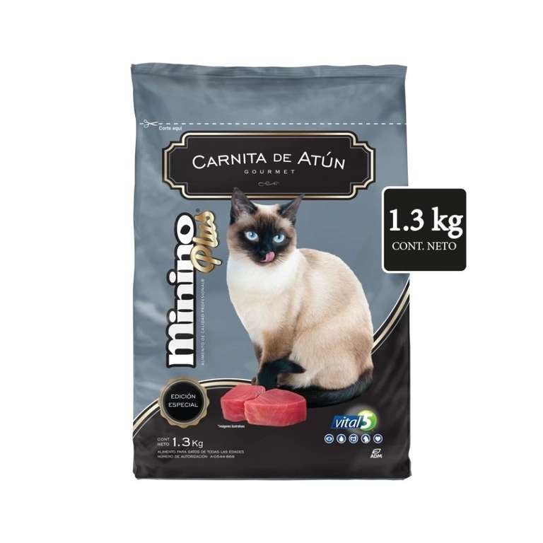 Walmart: Alimento para Gato Minino Plus 10 Kg Bundle + 1.3kg Bulto sabor carnitas de atún + Juguete Catnip