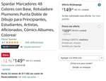 Amazon - Oferta relampago - Spardar Marcadores (36-48-60-80 piezas) Colores con Base, Rotuladores Plumones Punta Doble de Dibujo