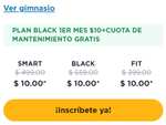 Smart Fit: Plan Black; Mantenimiento e inscripción gratis + 1er mes $10