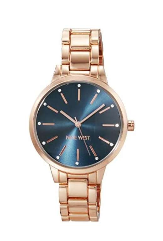 Amazon: Nine West Reloj de pulsera con detalles de cristal para mujer