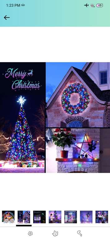 Amazon: 20M Luces decorativas de navidad, luces 100LEDs, Sync con Música y Función de Temporizador con Control Remoto (Multicolor)