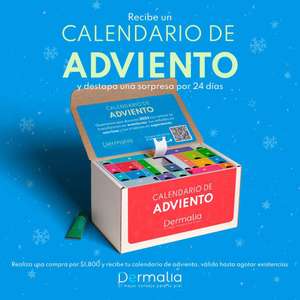 Dermalia: Calendario de Adviento con sorpresas gratis en la compra de $1,800