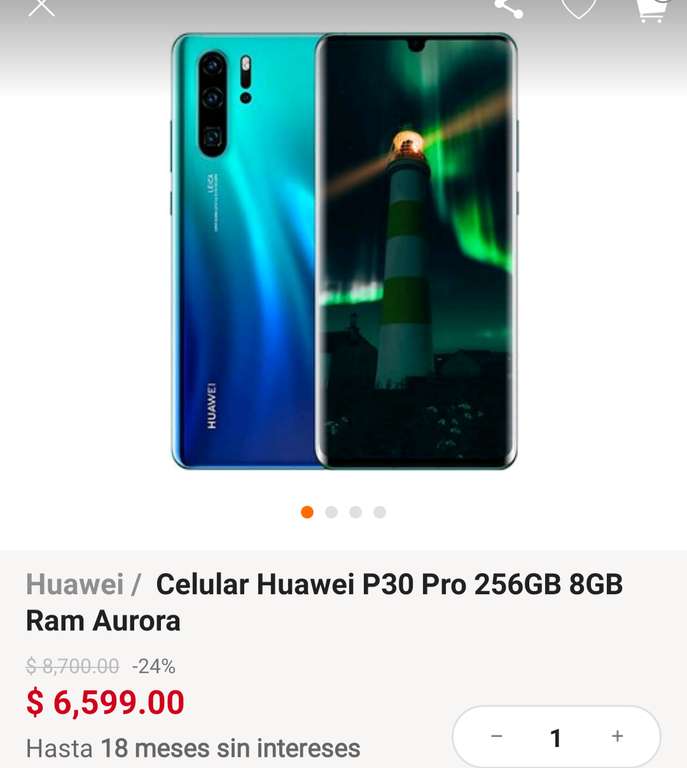 Linio. Huawei P30 pro 256gb 8gb