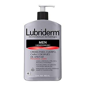 Amazon: LUBRIDERM Crema Corporal Men Fragancia Ligera 400 ml