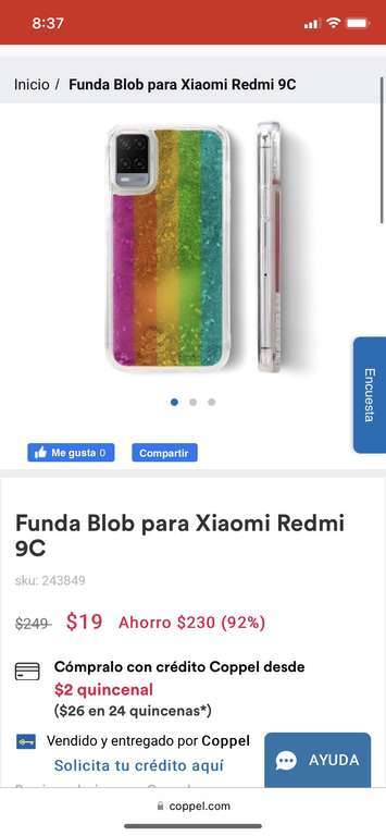 Coppel Funda Blop para Xiaomi Redmi 9C (para los que lo compraron en Movistar)