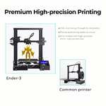 Amazon: Creality Ender 3 Impresora 3D Clásica Totalmente Abierta, Función de Impresión de Reanudación DIY Tamaño de Impresión 220x220x250mm