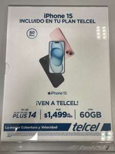 Telcel: iPhone 15 gratis en Plan Plus 14