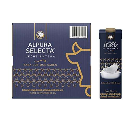 Amazon: Alpura Leche Selecta, 1 L. Paquete de 12, litro en $19.50