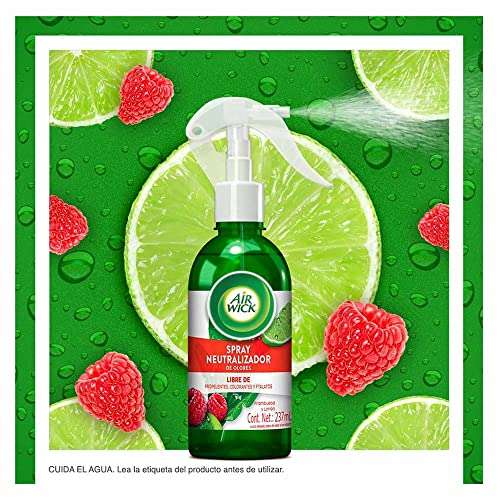 Amazon: Air Wick Spray Neutralizador de olores Frambuesa y Limón Paquete de 2 con 237 ml c/u | envío gratis con Prime