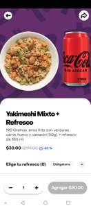 Rappi: Yakimeshi Frito + Refresco (Sushito) (SOLO PRO) (CDMX SUR)