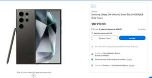 Walmart: Samsung Galaxy S24 Ultra 5G Doble Sim 256GB 12GB Ónix Negro pagando con BBVA a 12 msi