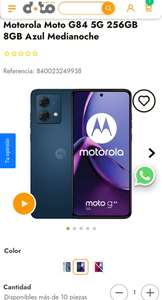 Doto: Motorola Moto G84 5G 256GB 8GB Azul Medianoche con Mercado Pago