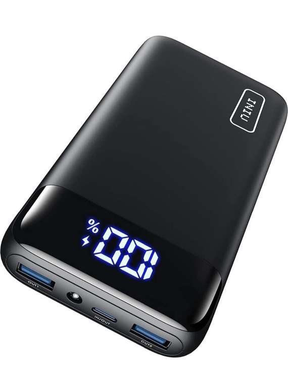Amazon: INIU Power Bank 20000mAh, 22.5W Carga Rápida Bateria Portatil PD3.0 QC4.0, 1 USB C, 2 USB A (precio más bajo, según keepa)