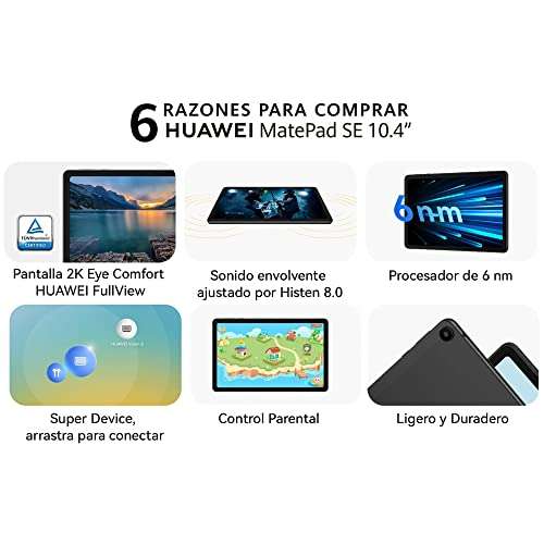 Amazon: HUAWEI MatePad SE 10.4 4+64 Pantalla 2K Fullview, Procesador de 6nm