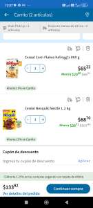 Sams club: varios cereales con descuento doble | ejemplo: Cereal Corn Flakes Kellogg's