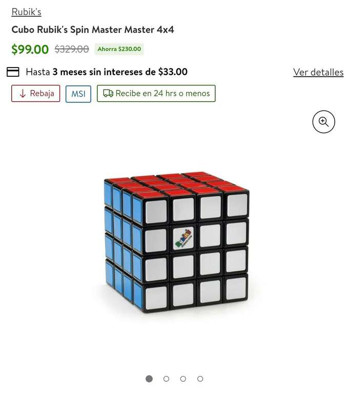 Walmart: Cubo Rubik's Spin Master Master 4x4