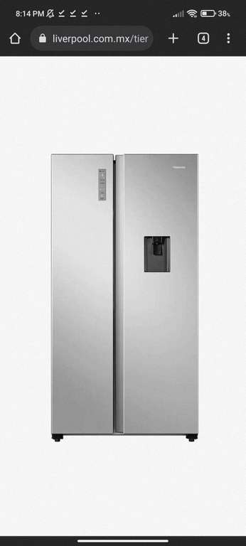 Liverpool: Refrigerador Dúplex Hisense 18 pies Tecnología Inverter y No Frost RS19N6WCX SIN BONIFICACIÓNES