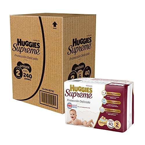 Amazon: Pañales Huggies Supreme Etapa 2, 240 pz a buen precio | Planea y Ahorra, envío gratis con Prime