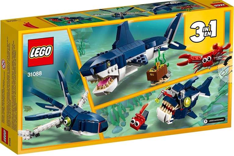 AMAZON: Kit de construcción LEGO Creator 3en1 (230 pzs): Criaturas del Fondo Marino