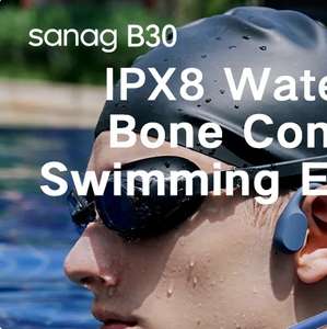 AliExpress: Sanag B30 pro - audifonos para natación deportivos de conducción ósea, IPX8, bluetooth 5.3, HiFi, 3D