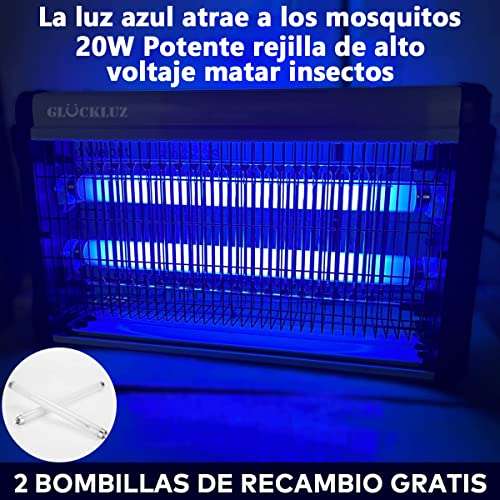 Amazon: Lámpara Mata Mosquitos Eléctrico (con 2 Bombillas de Repuesto Adicionales, 4 Bombillas en Total)