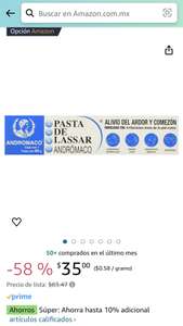 Amazon: Pasta-Lassar 60gramos