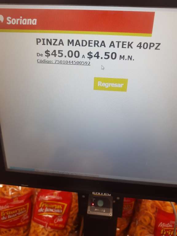 SORIANA MERCADO: PINZAS DE MADERA ATEK 40 PZ $4.50