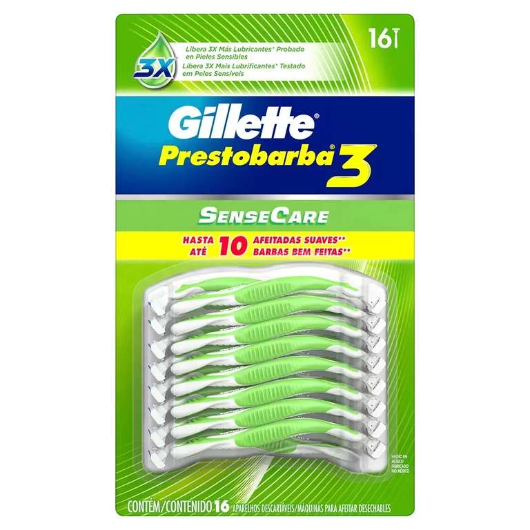 Costco Gillette Prestobarba 3 Rastrillos Desechables 16 pzas