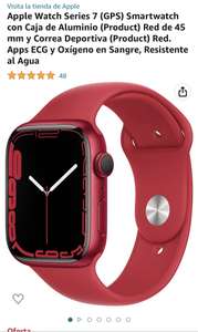 Amazon: Apple Watch Series 7 (GPS) Smartwatch con Caja de Aluminio (Product) Red de 45 mm