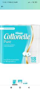 Amazon: Papel Higiénico Cottonelle pure. (El Azul)