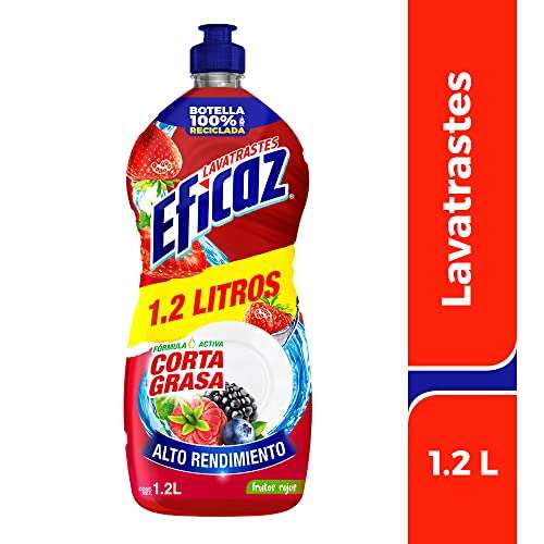 Amazon: Eficaz Lavatrastes Aroma Frutos Rojos 1.2L | Planea y ahorra
