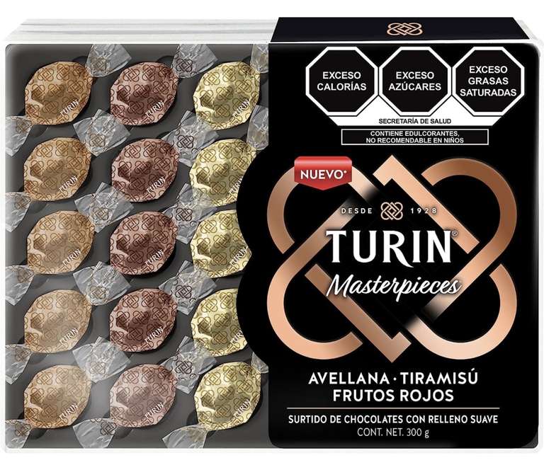 Amazon | Chocolate Turin Masterpieces Iconic 3 Sabores 30 piezas | Envío gratis con prime