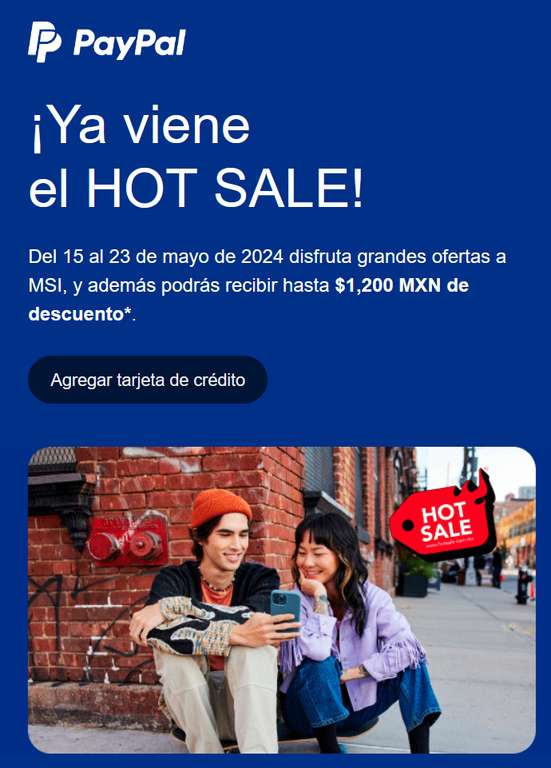 Hot Sale 2024 PayPal: Hasta $1,200 de descuento
