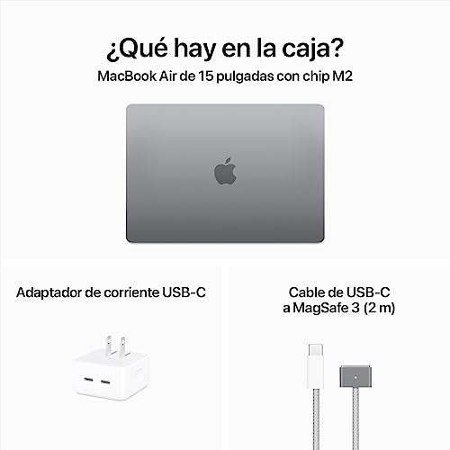 Amazon: MacBook Air Chip M2 (2023): de 15.3", 8GB GB, SSD 256Gb (color blanco y plata)