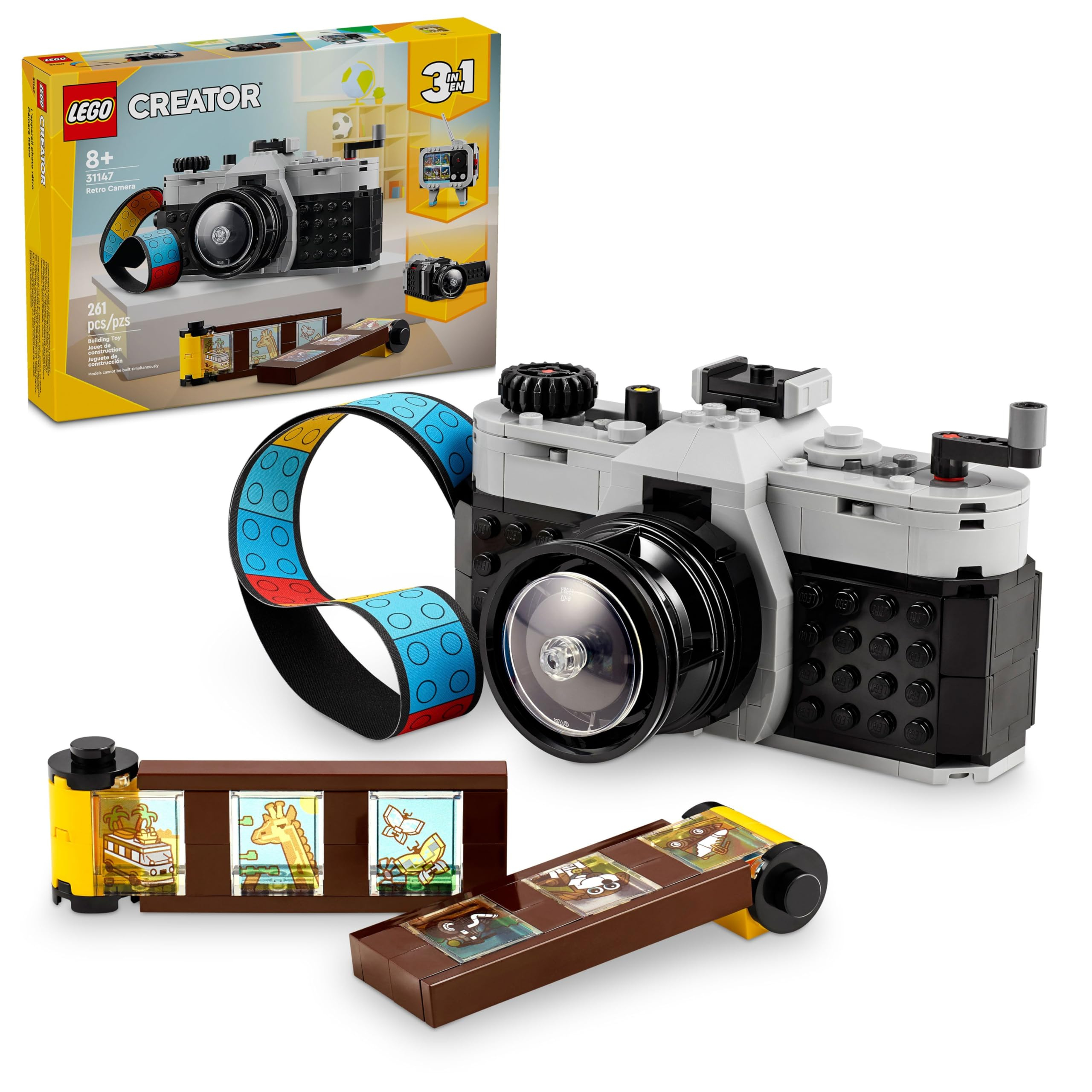 Amazon: LEGO Creator Cámara Retro Juguete 3en1 con Modelos de un televisor y una videocámara 31147