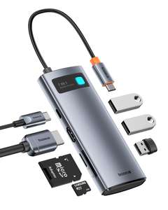 Amazon: Baseus Hub USB C, soporta carga de hasta 100w y entrada HDMI