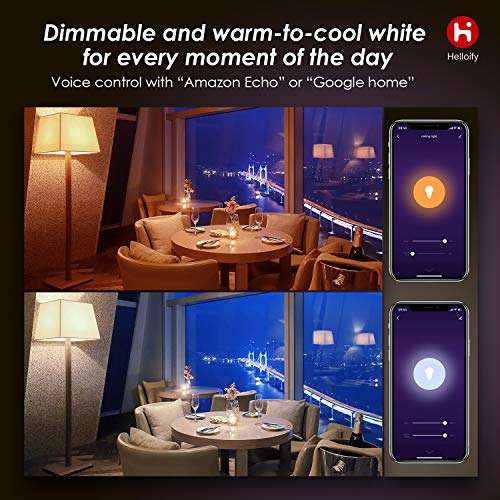 Amazon: 2 Bombillas LED inteligente WiFi, estilo vintage, funciona con Alexa Google Home (sin hub) Luz calida/Blanca