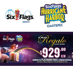 Six Flags: Pase anual Platinum Pass 2024 en $929