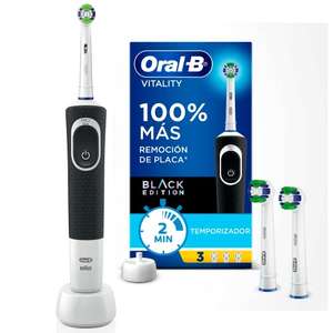 Amazon: Oral B Cepillo de dientes eléctrico Vitality 100 + 4 cabezales precision clean pagando en efectivo