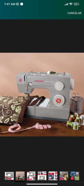 Amazon: SINGER 44S con kit de máquina de coser, gris