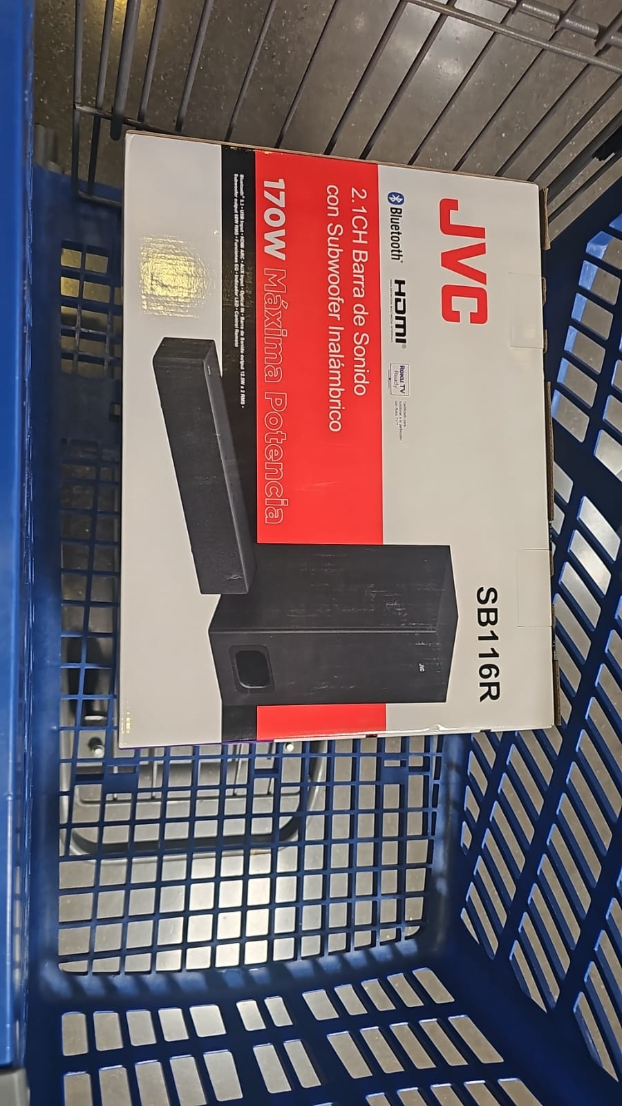 Walmart: barra de sonido JVC con subwoofer inlambrico