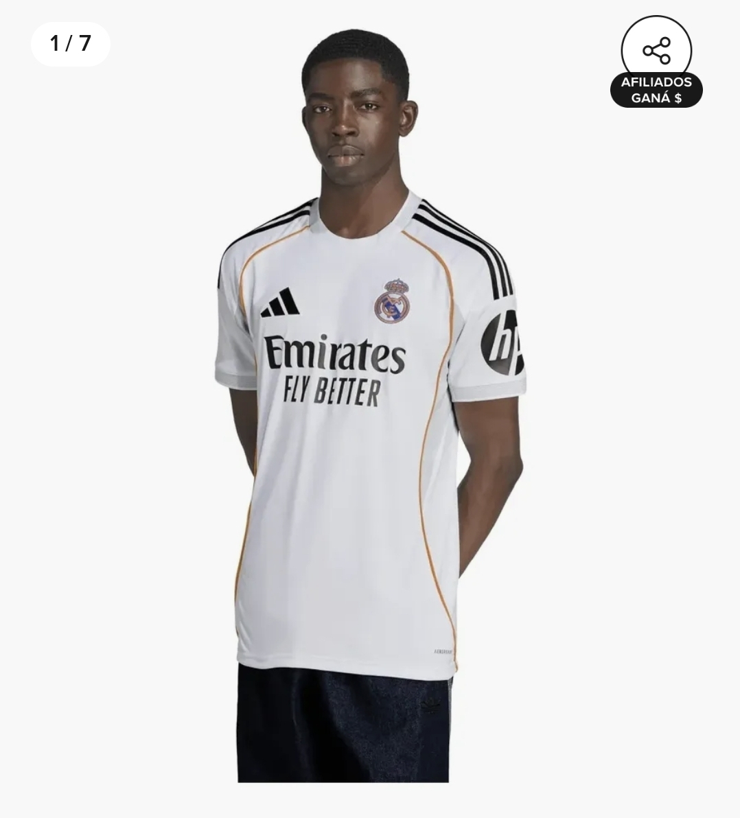 Mercado Libre: Jersey Adidas Hombre Real Madrid Entrenamiento Jn8884