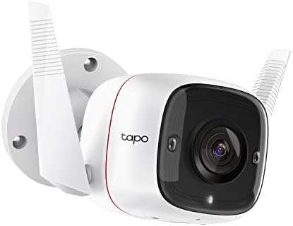 Amazon TP-LINK Tapo C310, cámara de seguridad Wi-Fi exterriores, definición de 3MP, alarma de luz y sonido, visión nocturna