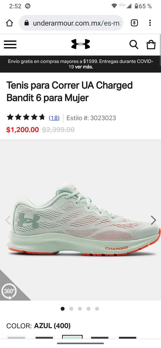 Under Armour: Tenis para Correr UA Charged Bandit 6 para Mujer -  promodescuentos.com